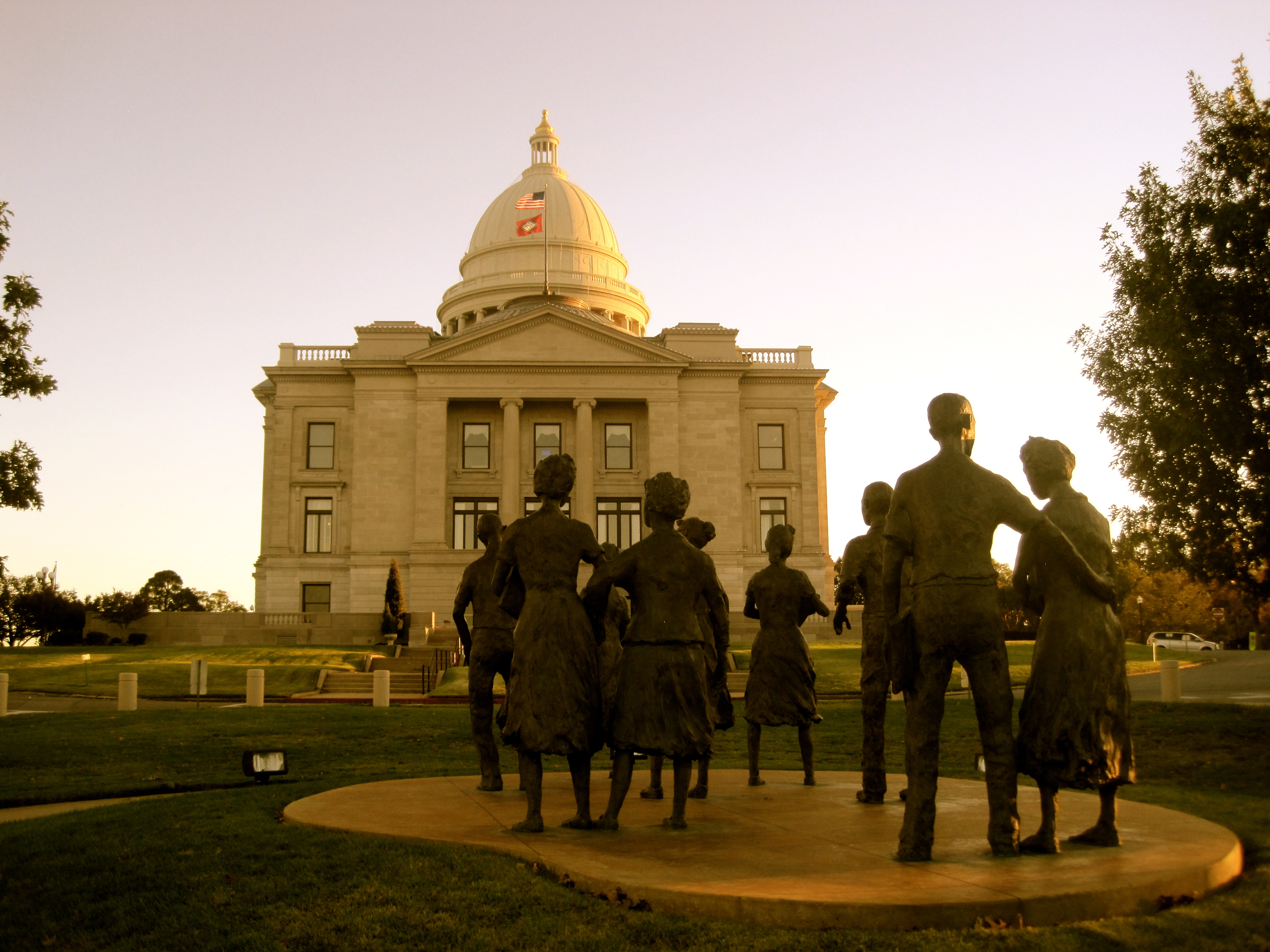 Little Rock Nine Memorial at the Arkansas Capitol